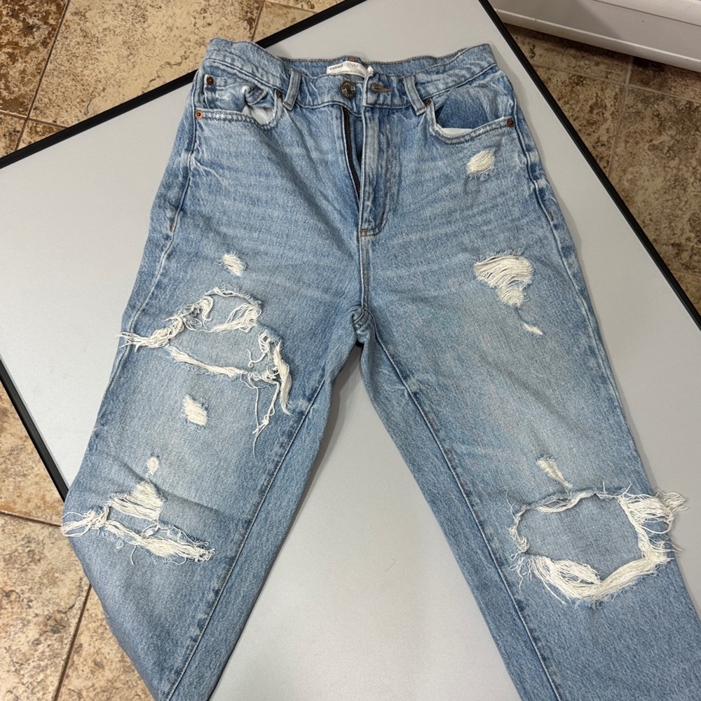 Garage Denim Distressed Light Blue Women's Jeans